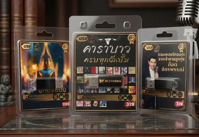 แฟลชไดร์ฟเพลง MP3 เสียบฟังในรถยนต์